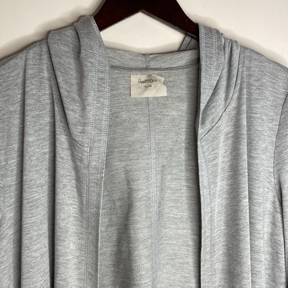 REITMANS Open Front Gray Hooded Athletic Cardigan - Picture 2 of 10